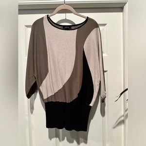 Style & Co. Women's Sweater in Black, Brown, and Cream